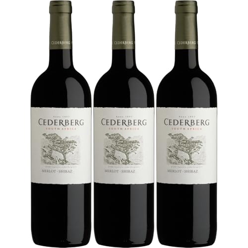 Cederberg Merlot Shiraz Rotwein Wein Trocken Südafrika inkl. FeinWert E-Book (3 x 0,75l) von FeinWert