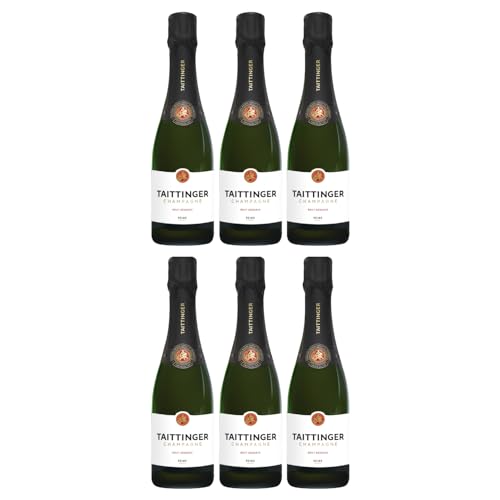 Champagne Taittinger Brut Réserve Schaumwein Trocken Weiss Frankreich inkl. FeinWert E-Book (6 x 0,375l) von FeinWert