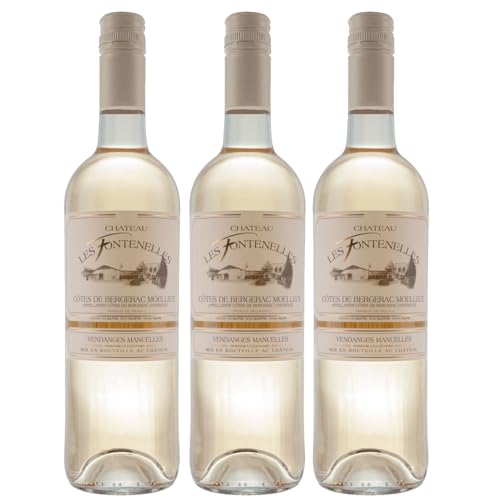 Château Les Fontenelles Bergerac Moelleux Weißwein Wein Weiss Süß Frankreich inkl. FeinWert E-Book (3 x 0,75l) von FeinWert