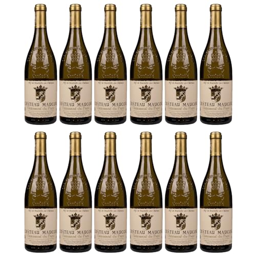 Château Maucoil Châteauneuf-du-Pape Blanc Weißwein Weiss trocken bio Frankreich inkl. FeinWert E-Book (12 x 0,75l) von FeinWert