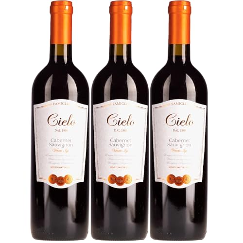 Cielo e Terra Cabernet Sauvignon IGT Veneto Rotwein Rot Trocken Italien inkl. FeinWert E-Book (3 x 0,75l) von FeinWert