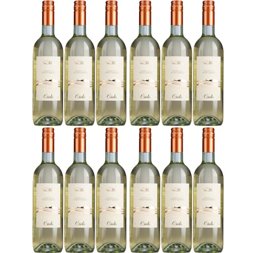 Cielo e Terra Trebbiano Pinot Grigio Weisswein Trocken Weiß Italien inkl. FeinWert E-Book (12 x 0,75l) von FeinWert