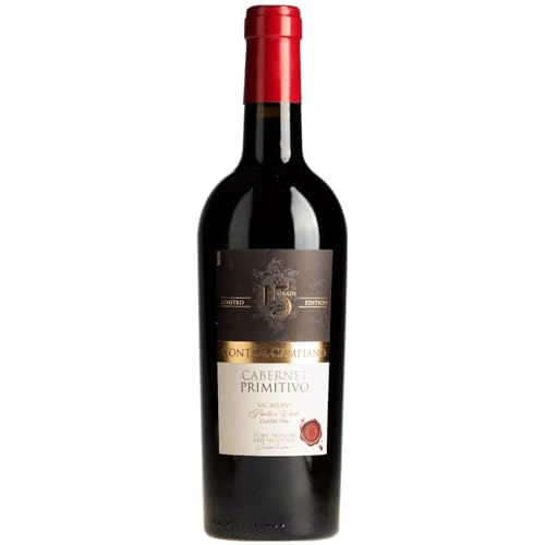 Conte di Campiano Cabernet Sauvignon Primitivo Rotwein Wein halbtrocken Italien inkl. FeinWert E-Book (1 x 0,75l) von FeinWert