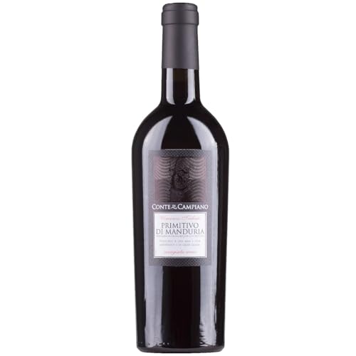 Conte di Campiano Primitivo Manduria Rotwein Wein halbtrocken Italien inkl. FeinWert E-Book (1 x 0,75l) von FeinWert