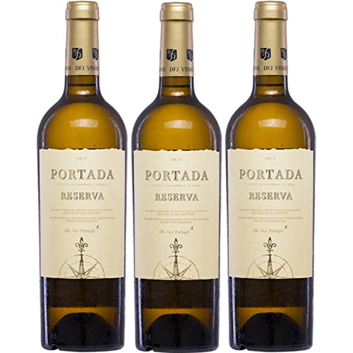 DFJ Vinhos Portada Reserva Branco Trocken Weißwein Vegan Portugal inkl. FeinWert E-Book (3 x 0,75 l) von FeinWert