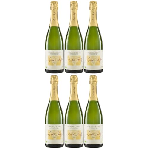 Domaine Stentz Crémant d'Alsace AOP Brut Bio Schaumwein Frankreich Inkl. FeinWert E-Book (6 x 0,75l) von FeinWert