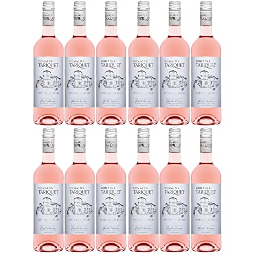 Domaine Tariquet Rosé Côtes de Gascogne IGP Roséwein Wein trocken Frankreich I FeinWert Paket (12 x 0,75l) von FeinWert