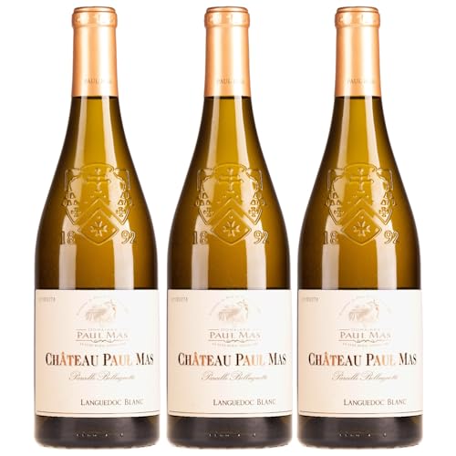 Domaines Paul Mas Château Paul Mas Parcelle Belluguette Languedoc Blanc Weisswein Weiss trocken Frankreich inkl. FeinWert E-Book (3 x 0,75l) von FeinWert