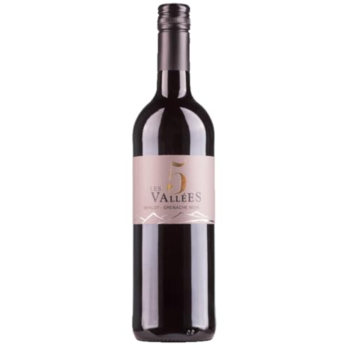 Domaines Paul Mas Les 5 Vallées Merlot Grenache VdF Rotwein Wein trocken Frankreich inkl. FeinWert E-Book (1 x 0,75l) von FeinWert