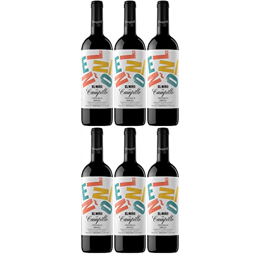 El Niño de Campillo Rotwein Wein trocken vegan Spanien I Visando Paket (6 Flaschen) von FeinWert