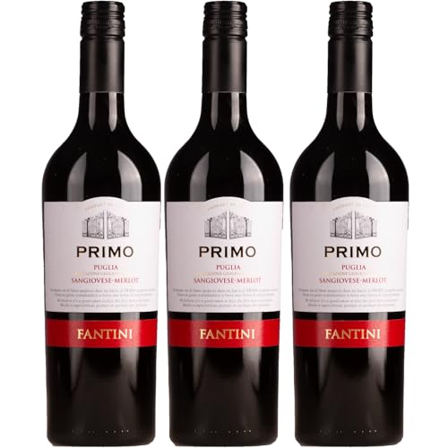 Fantini PRIMO Puglia Sangiovese Merlot Rotwein Rot trocken Italien inkl. FeinWert E-Book (3 x 0,75l) von FeinWert