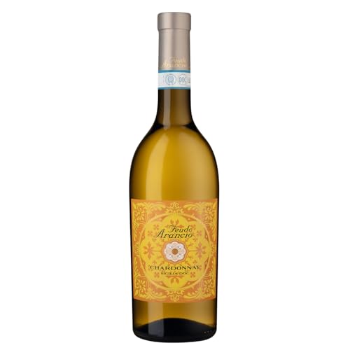 Feudo Arancio Chardonnay Sicilia DOC Sizilien Weisswein trocken Italien inkl. FeinWert E-Book (1 x 0.75l) von FeinWert