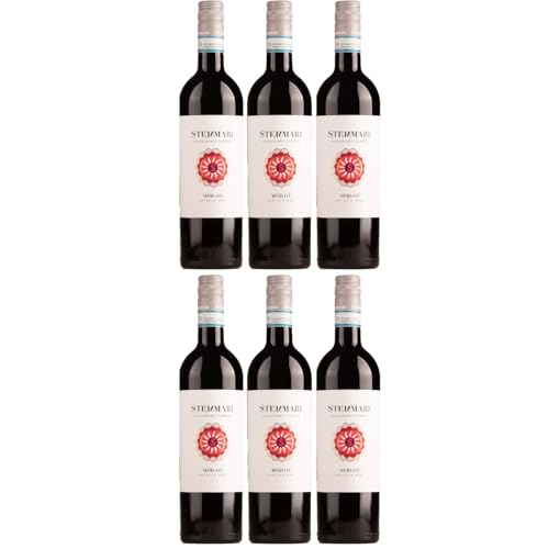 Feudo Arancio Stemmari Merlot IGT Rotwein Wein Trocken Sizilien Italien inkl. FeinWert E-Book (6 x 0,75l) von FeinWert