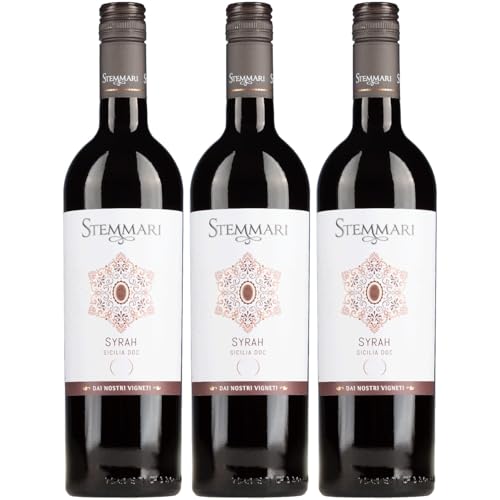 Feudo Arancio Stemmari Syrah IGT Rotwein Wein Trocken Sizilien Italien inkl. FeinWert E-Book (3 x 0,75l) von FeinWert