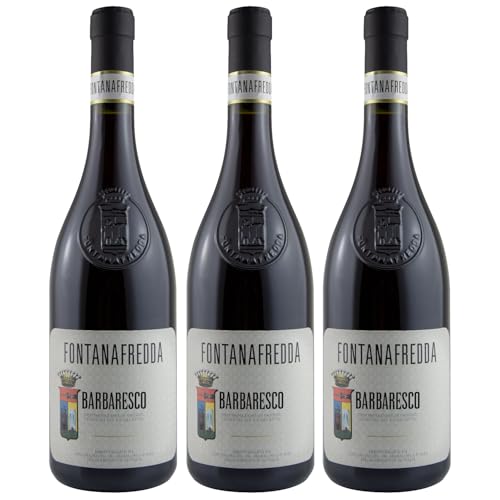 Fontanafredda Barbaresco DOCG Rotwein Wein Trocken Barbera d'Alba Piemont Italien inkl. FeinWert E-Book (3 x 0,75l) von FeinWert