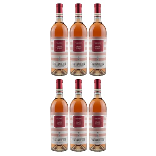 Fontanafredda Solerose Langhe DOC Rosato Roséwein Wein Trocken Langhe Piemont Italien inkl. FeinWert E-Book (6 x 0,75l) von FeinWert