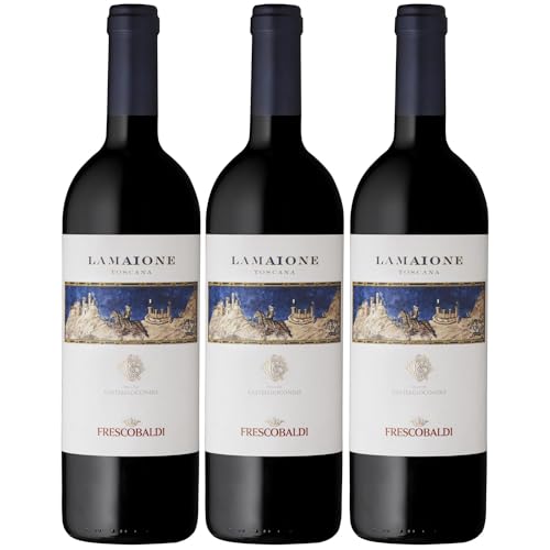 Frescobaldi CastelGiocondo Lamaione Toscana IGT Rotwein Wein Trocken Toskana inkl. FeinWert E-Book (3 x 0,75l) von FeinWert