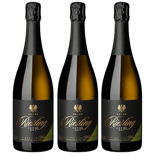 Genossenschaftskellerei Heilbronn Fleiner Kirchenweinberg KARMELITER Riesling Sekt extra trocken Deutschland inkl. FeinWert E-Book (3 x 0,75l) von FeinWert