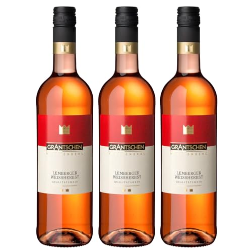 Genossenschaftskellerei Heilbronn Grantschener Wildenberg Lemberger Weißherbst DQ feinherb Roséwein Deutschland inkl. FeinWert E-Book (3 x 1,0l) von FeinWert