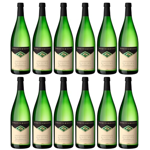 Genossenschaftskellerei Heilbronn Lehrensteinsfelder Steinacker Riesling DQ halbtrocken Deutschland inkl. FeinWert E-Book (12 x 1,0l) von FeinWert