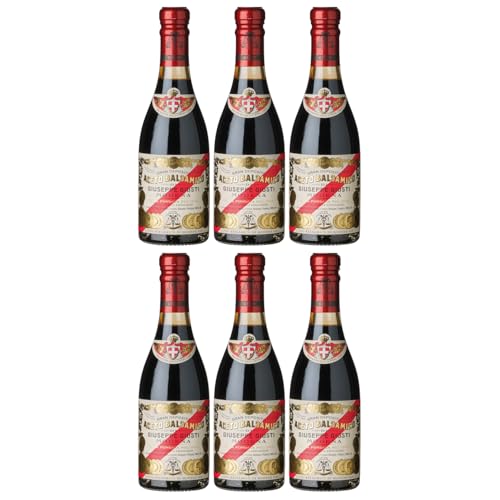 Giuseppe Giusti Aceto Balsamico Giusti 'Banda Rossa' Balsamessig ca. 20 Jahre alt Italien inkl. FeinWert E-Book (6 x 0,25l) von FeinWert