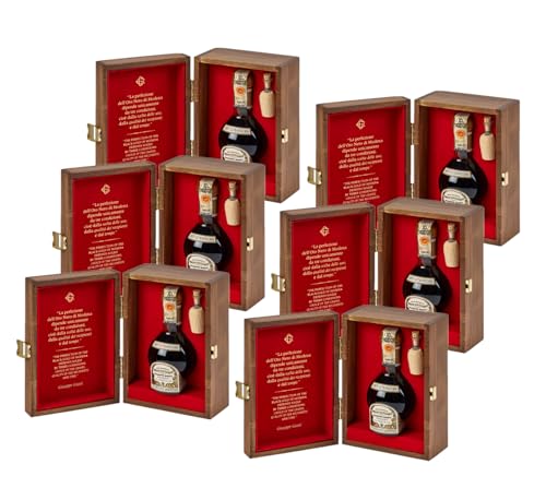 Giuseppe Giusti Aceto Balsamico Tradiz. di Modena DOP Extravecchio Traditioneller Balsamessig aus Modena, ca. 30 Jahre gereift Italien inkl. FeinWert E-Book (6 x 0,1l) von FeinWert