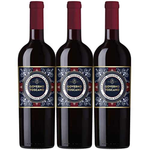 Governo Toscano Rosso Toscana IGT Rotwein Trocken inkl. FeinWert E-Book (3 x 0,75l) von FeinWert