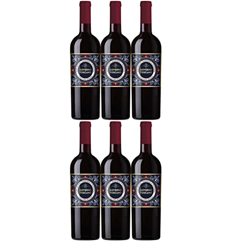 Governo Toscano Rosso Toscana IGT Rotwein Trocken inkl. FeinWert E-Book (6 x 0,75l) von FeinWert