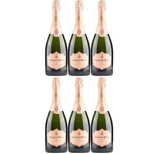 Graham Beck Cap Classique MCC Pinot Noir Rosé Vintage Schaumwein Südafrika inkl. FeinWert E-Book (6 x 0,75l) von FeinWert