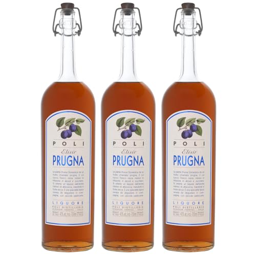 Jacopo Poli Elisir Prugna Liquore Likör Pflaume Italien inkl. FeinWert E-Book (3 x 0,7l) von FeinWert