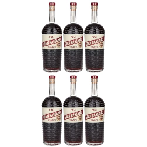 Jacopo Poli Gran Bassano Rosso Vermouth Wermut Rot Italien inkl. FeinWert E-Book (6 x 0,7l) von FeinWert