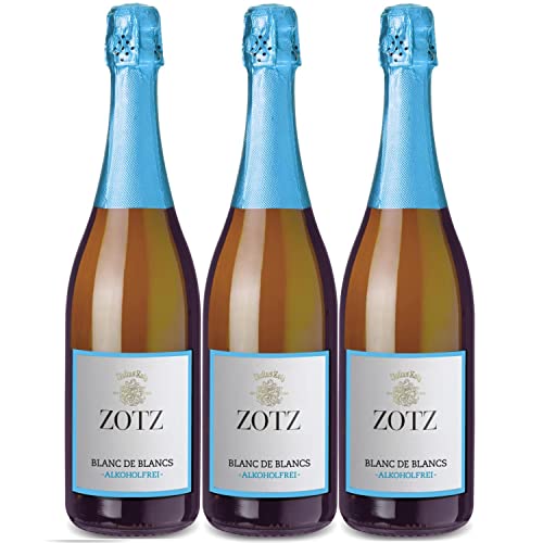 Julius Zotz Blanc de Blancs Alkoholfrei alkoholfreier Sekt Weißwein Wein alkoholfrei Baden vegan Deutschland I FeinWert Paket (3 Flaschen) von FeinWert