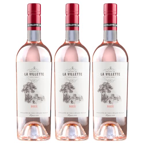 Maison de La Villette Rosé Grenache Cinsault VdF Roséwein Rosé trocken Frankreich inkl. FeinWert E-Book (3 x 0,75l) von FeinWert