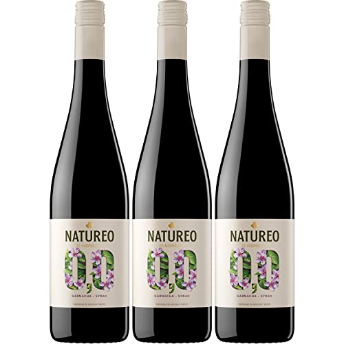 Miguel Torres Natureo Free Tinto Rotwein alkoholfrei Wein halbtrocken Spanien Inkl. FeinWert E-Book (3 Flaschen) von FeinWert