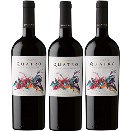 MontGras "Quatro" Valle de Colchagua Rotwein Trocken Vegan Chile inkl. FeinWert E-Book (3 x 0.75l) von FeinWert