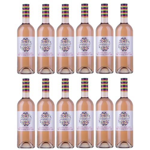 Mosketto Delicate sweet pink Roséwein Wein Süß Piemont Italien inkl. FeinWert E-Book (12 x 0,75l) von FeinWert