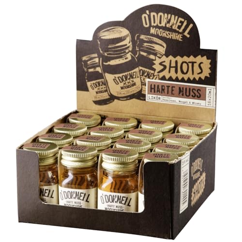 O'Donnell Moonshine 16er Micro Box Harte Nuss Vegan Likör Deutschland inkl. FeinWert E-Book (16 x 20ml) von FeinWert