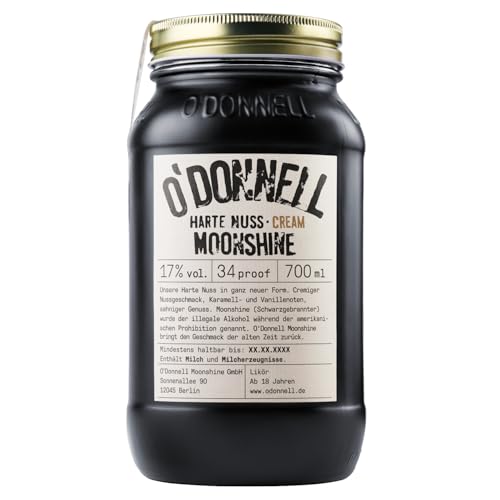 O'Donnell Moonshine Harte Nuss Cream Likör Deutschland inkl. FeinWert E-Book (1 x 0,7l) von FeinWert