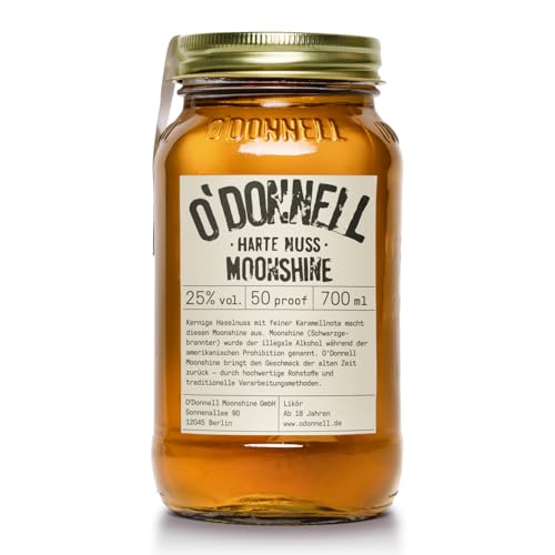 O'Donnell Moonshine Harte Nuss Vegan Likör Deutschland inkl. FeinWert E-Book (1 x 0,7l) von FeinWert