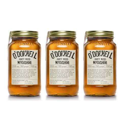 O'Donnell Moonshine Harte Nuss Vegan Likör Deutschland inkl. FeinWert E-Book (3 x 0,7l) von FeinWert