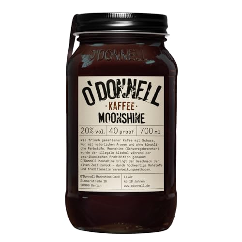 O'Donnell Moonshine Kaffee Vegan Likör Deutschland inkl. FeinWert E-Book (1 x 0,7l) von FeinWert