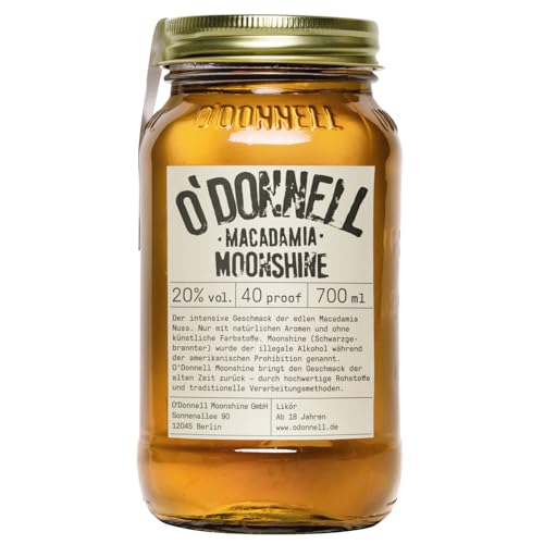 O'Donnell Moonshine Macadamia Vegan Likör Deutschland inkl. FeinWert E-Book (1 x 0,7l) von FeinWert