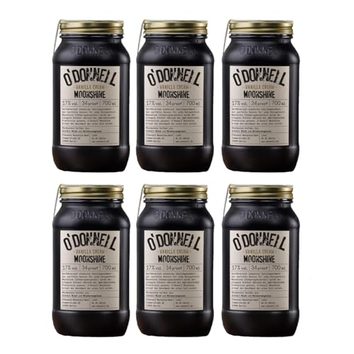 O'Donnell Moonshine Vanilla Cream Likör Deutschland inkl. FeinWert E-Book (6 x 0,7l) von FeinWert