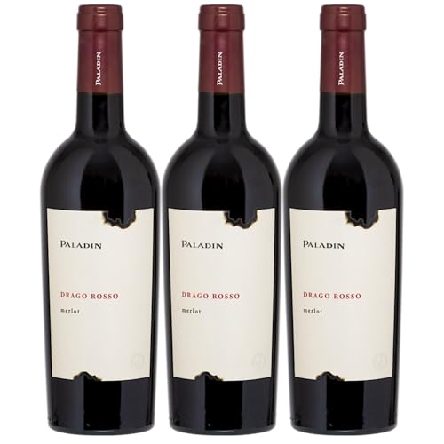 Paladin Paladin Drago Rosso Halbtrocken Rotwein Vegan Italien inkl. FeinWert E-Book (3 x 0,75 l) von FeinWert