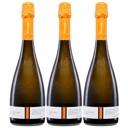 Paladin Paladin Moscato Dolce Vino Spumante Lieblich Spumante Vegan Italien inkl. FeinWert E-Book (3 x 0,75 l) von FeinWert