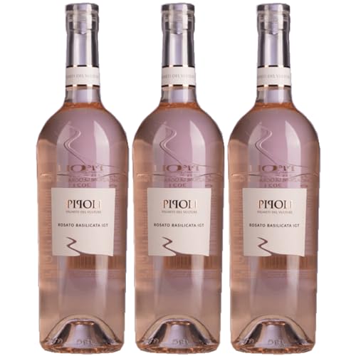 Pipoli Basilicata IGT Rosato Aglianico Roséwein trocken Italien inkl. FeinWert E-Book (3 x 0,75l) von FeinWert