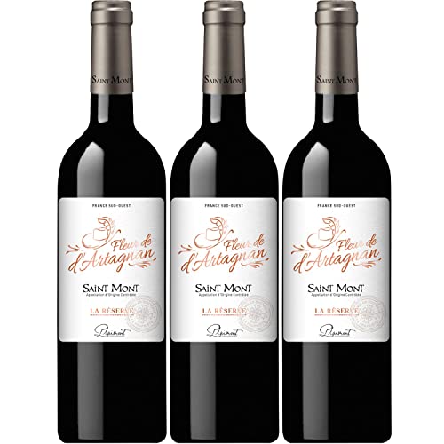 Plaimont Fleur de d'Artagnan Saint Mont Rouge La Réserve Rotwein Wein trocken Frankreich (3 Flaschen) von FeinWert