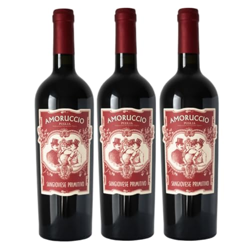 Rocca - Amoruccio Sangiovese-Primitivo Puglia IGT Rotwein Italien rot trocken inkl. FeinWert E-Book (3 x 0,75l) von FeinWert