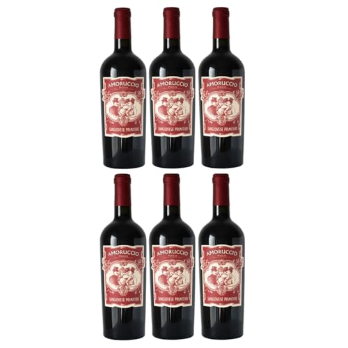 Rocca - Amoruccio Sangiovese-Primitivo Puglia IGT Rotwein Italien rot trocken inkl. FeinWert E-Book (6 x 0,75l) von FeinWert