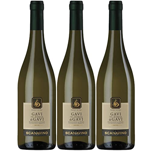 Scanavino Gavi DOCG Weißwein Wein trocken Italien I Visando Paket (3 x 0,75l) von FeinWert